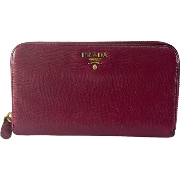 PRADA Saffiano Long Zip Wallet - Picture 1 of 8